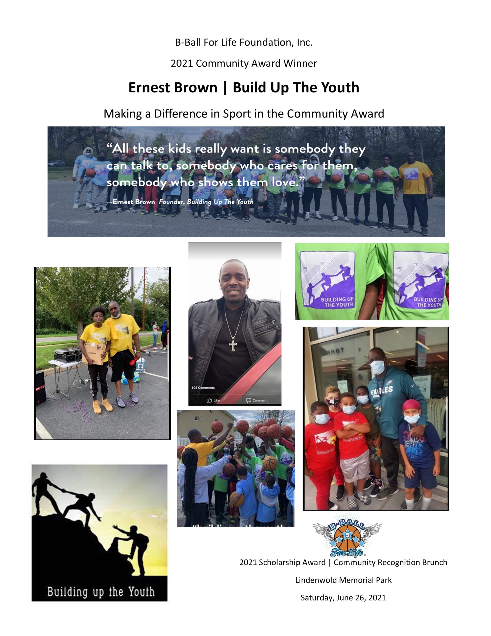 Ernest Brown - 2021 Community Award